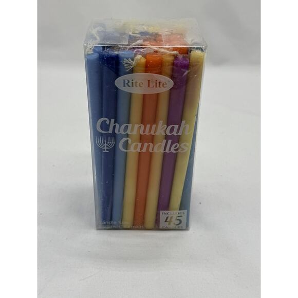 45 Rite Lite Chanukah Candles Hanukkah Multi Color - Picture 1 of 6